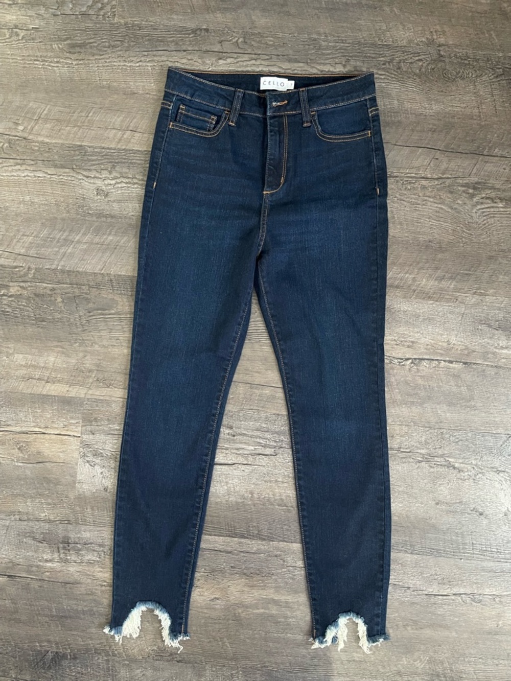 Cello Dark Blue Ankle Skinny Jeans